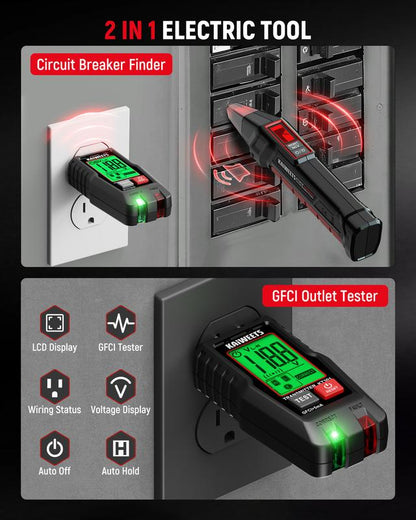 KAIWEETS AC CircuitBreaker Finder Tool withAPortable Detector